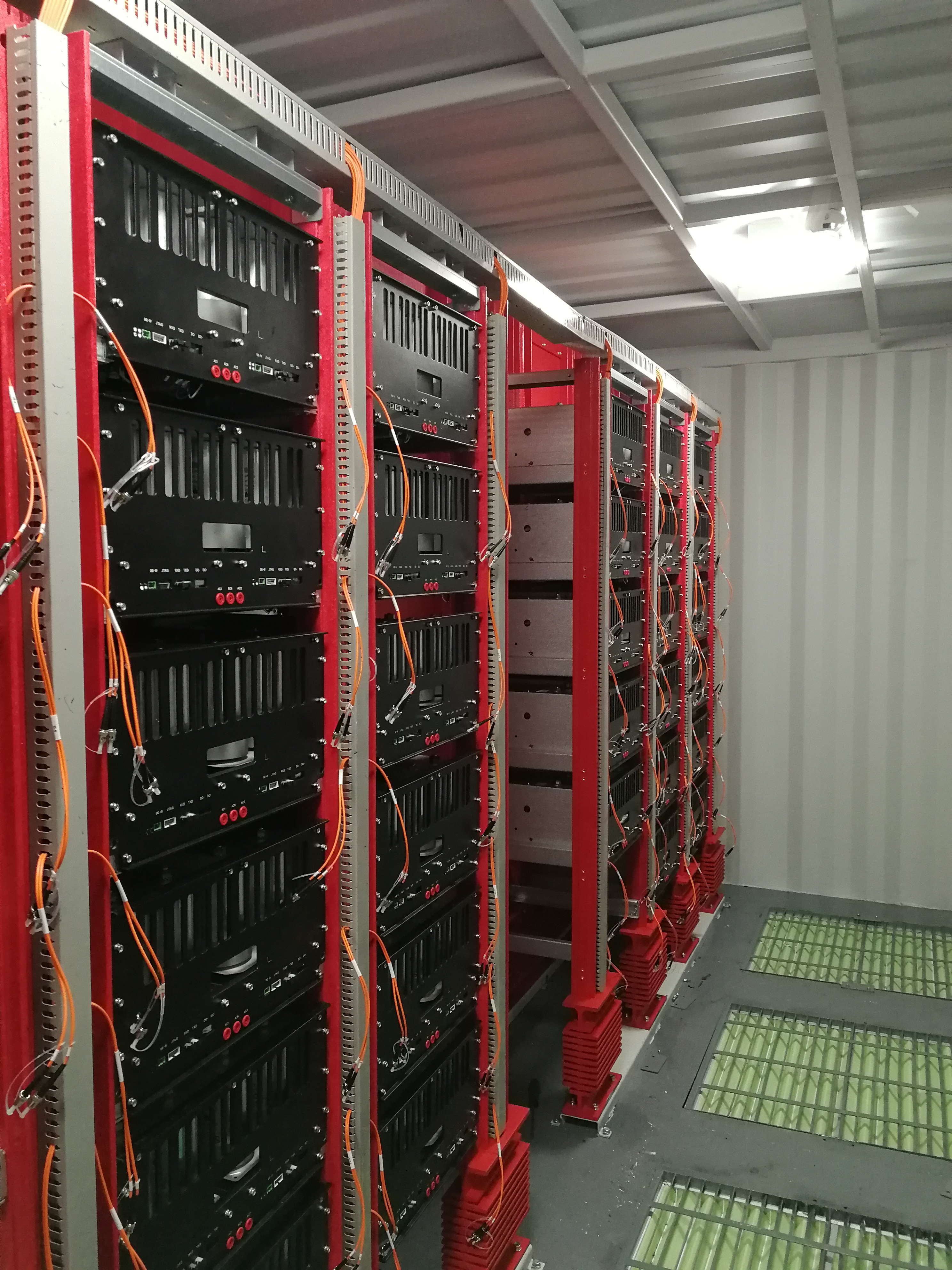 Outdoor STATCOM installation at a utility-scale solar farm for reactive power compensation